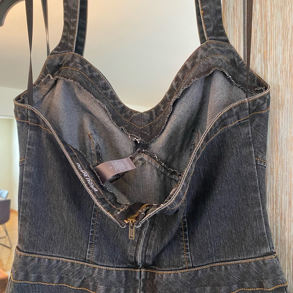Bisou Bisou Michele Bohbot, 2, Y2K halter neck fit & flare denim fitted dress :) - Picture 5 of 7